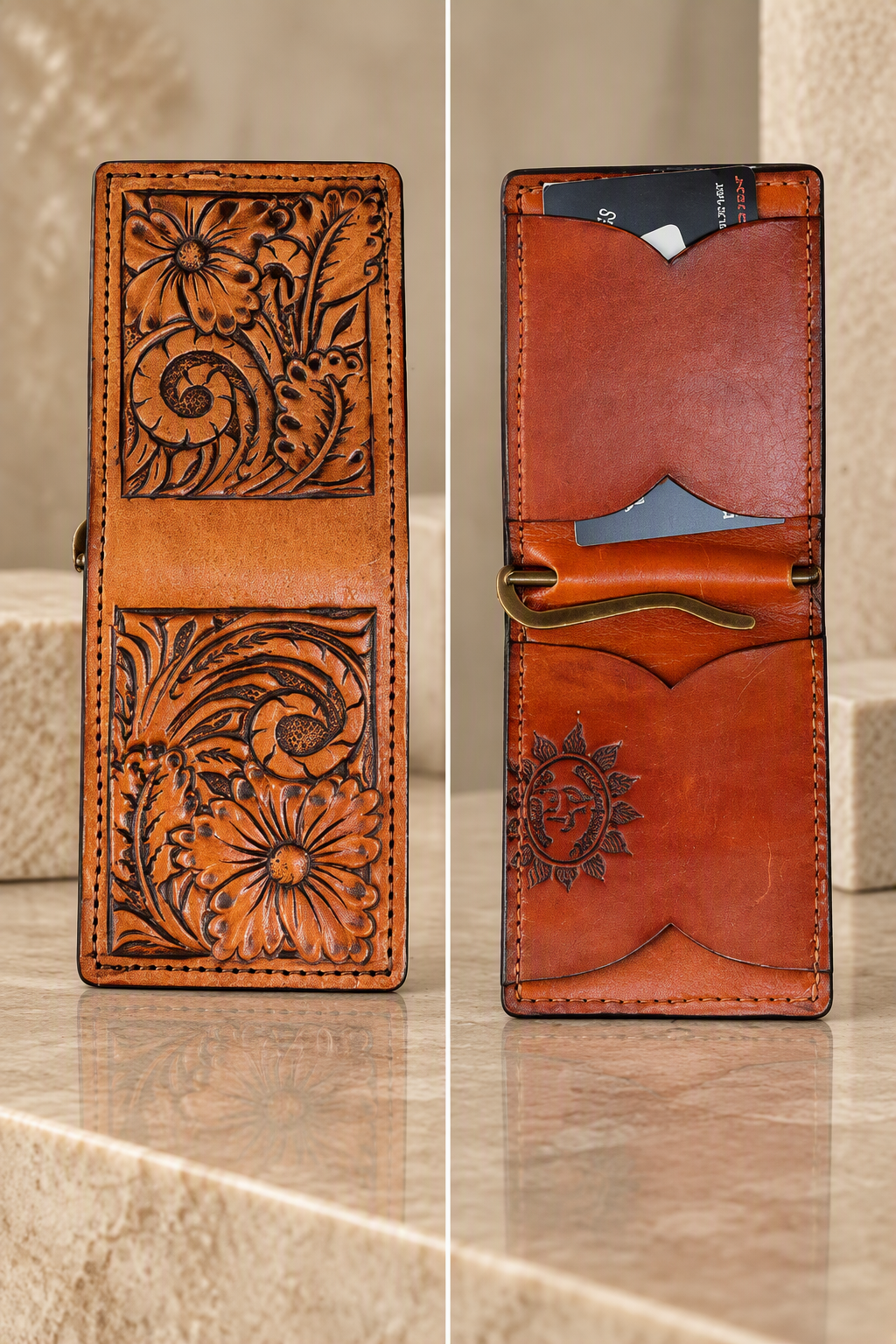 The Saddle Bloom Money Clip Wallet